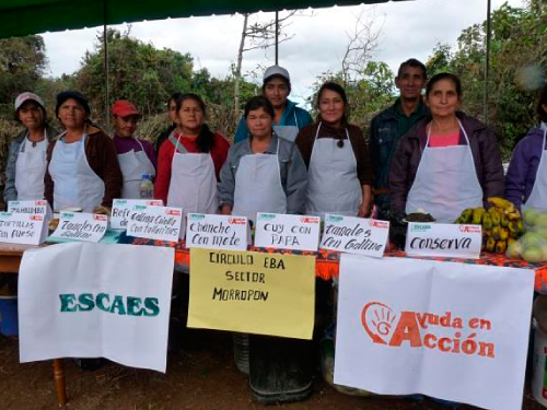 Productores y productoras de Ayabaca promocionan sus productos en la Feria por el día del campesino