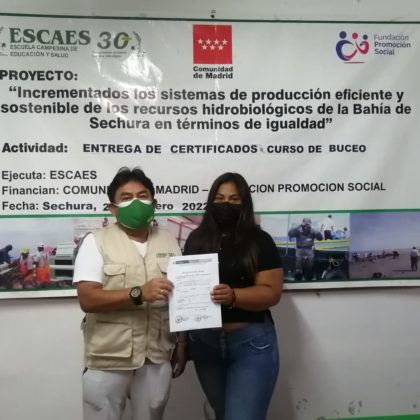 Entrega certificados Buceo Artesanal a 51 pescadores maricultores/as litoral Sechura