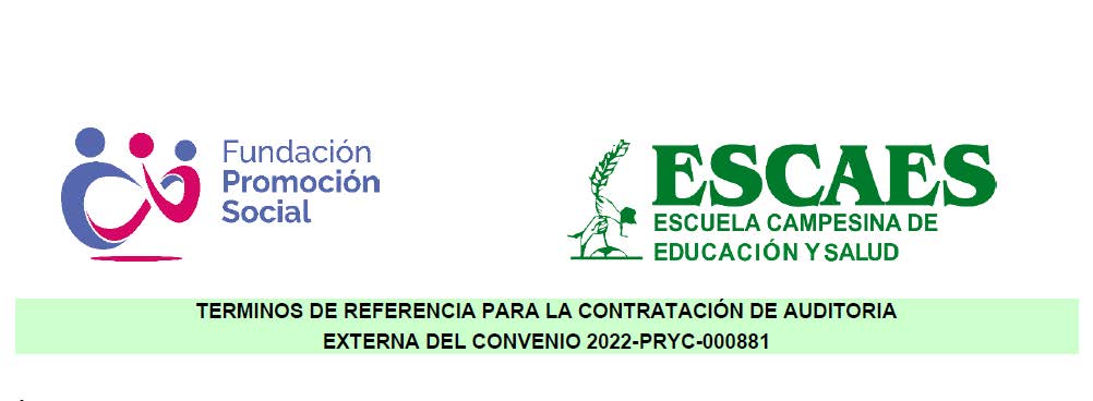 TERMINOS DE REFERENCIA PARA LA CONTRATACIÓN DE AUDITORIA EXTERNA DEL CONVENIO 2022-PRYC-000881