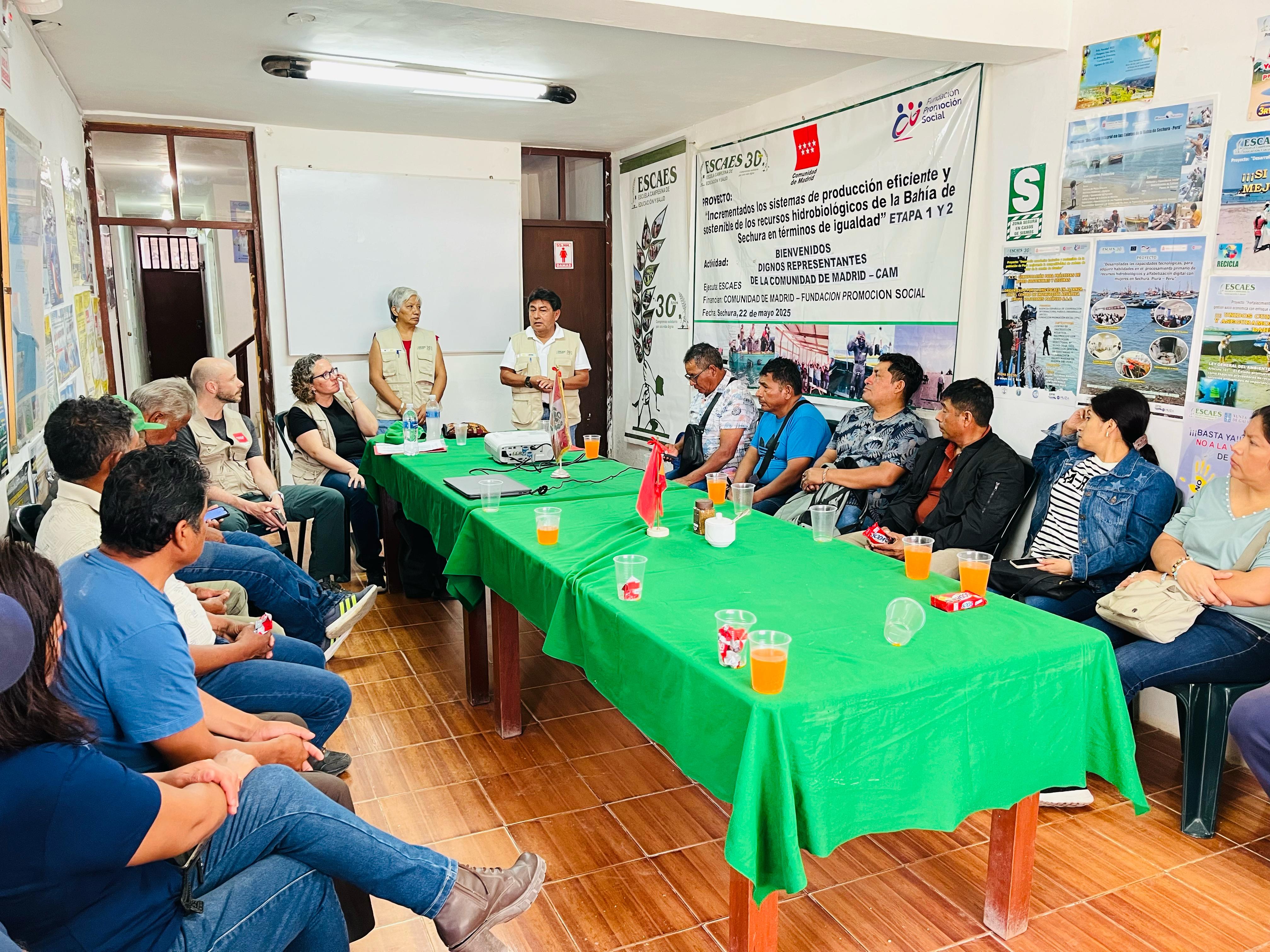 ESCAES, COMUNIDAD DE MADRID (CAM) Y PROMOCIÓN SOCIAL (FPS)  TRABAJANDO JUNTOS PARA UNA PRODUCCIÓN EFICIENTE Y SOSTENIBLE DE LOS RECURSOS HIDROBIOLÓGICOS EN LA BAHÍA DE SECHURA